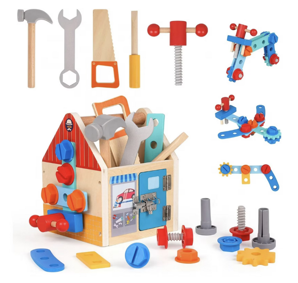 casuta montessori lemn 25 accesorii motricitate fina [2]