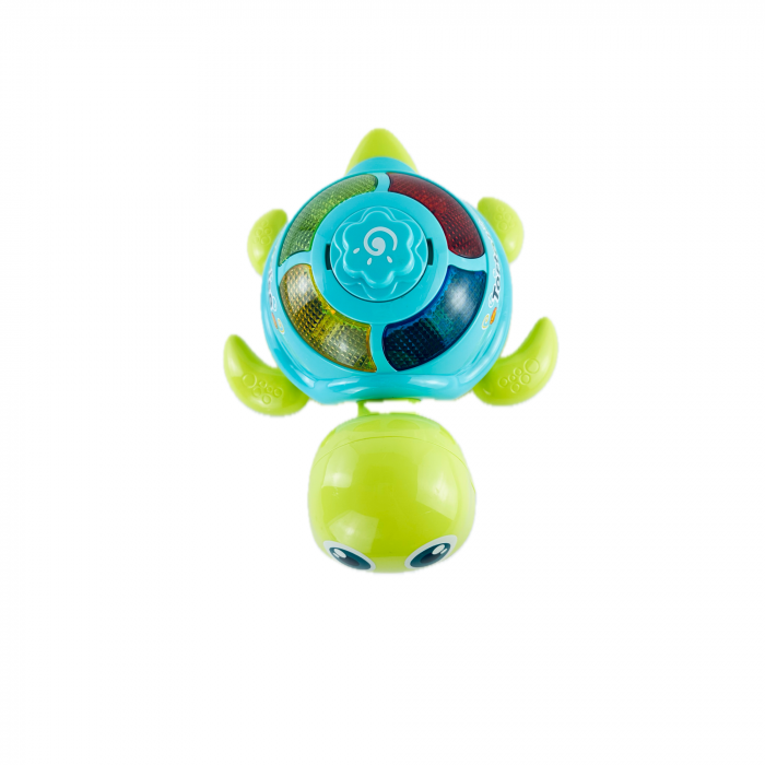 Jucarie Interactiva, Broasca Testoasa cu sunete si lumini, se plimba, face oua, 3 oua, Verde cu albastru, 22cm [5]