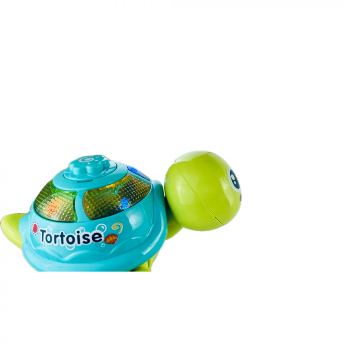 Jucarie Interactiva, Broasca Testoasa cu sunete si lumini, se plimba, face oua, 3 oua, Verde cu albastru, 22cm [8]