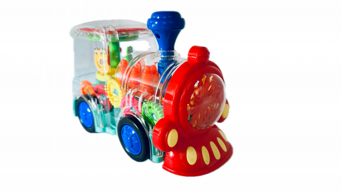 Jucarie Interactiva, Locomotiva tren, ALMIDO, cu sunete si lumini, Multicolor, 20cm [8]
