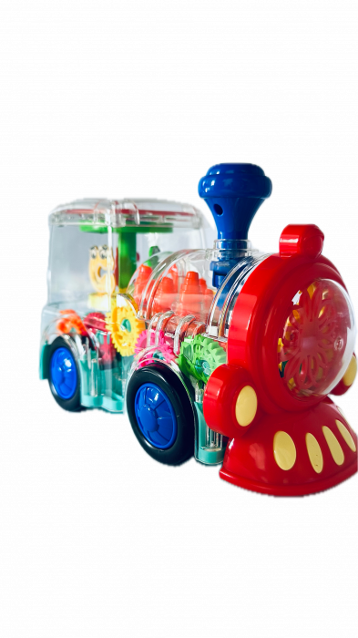 Jucarie Interactiva, Locomotiva tren, ALMIDO, cu sunete si lumini, Multicolor, 20cm [9]