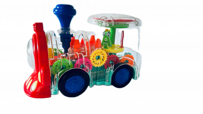 Jucarie Interactiva, Locomotiva tren, ALMIDO, cu sunete si lumini, Multicolor, 20cm [6]