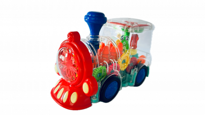 Jucarie Interactiva, Locomotiva tren, ALMIDO, cu sunete si lumini, Multicolor, 20cm [5]