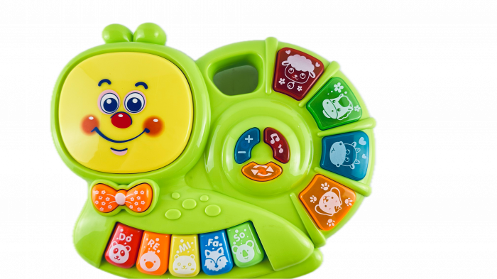 Jucarie Interactiva Melcul Zambaret, Almido, Pian cu Sunete si Lumini, 22 cm, Verde [3]