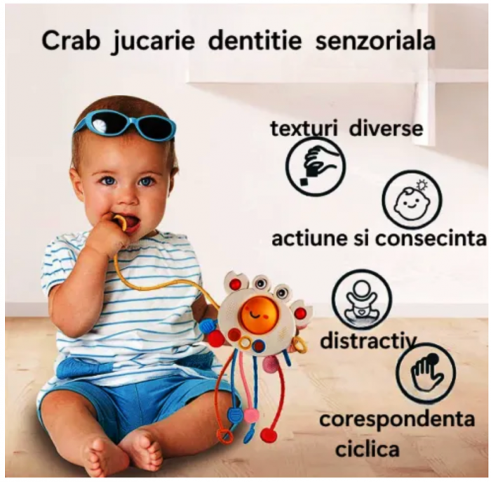 Jucarie Senzoriala Montessori Bebelusi, Almido, Crab [2]
