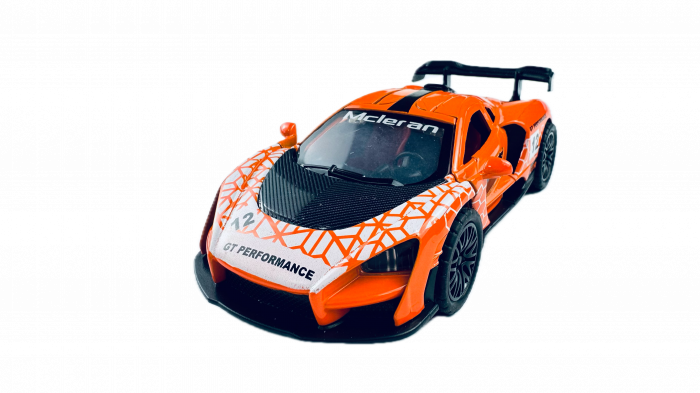 Masina metalica, Sport, Lumini si sunete, Usi si Portbagaj mobile, 11 cm, Orange [2]