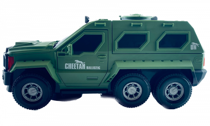 Masina militara, Almido, Lumini si sunete, Lansator discuri, rotire 360, 22 cm [5]