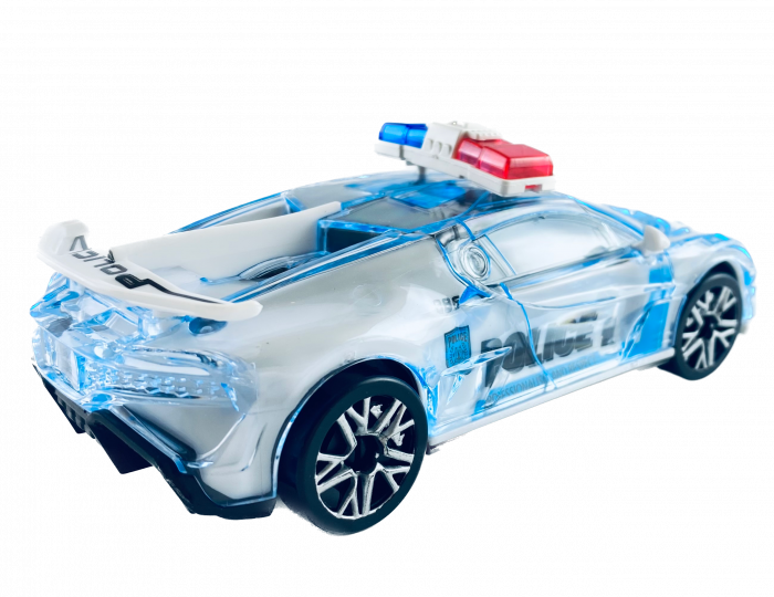 Masinuta de politie cu sunete si lumini, interactiva, ALMIDO, transparenta cu LED, multicolor [4]
