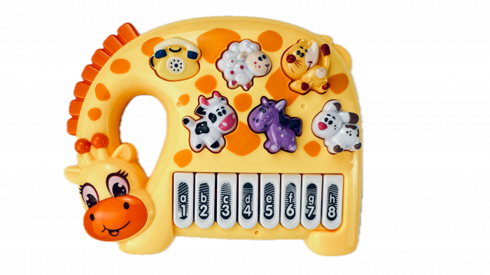 Orga de jucarie pentru copii, cu animale, Girafa, Multicolor [1]