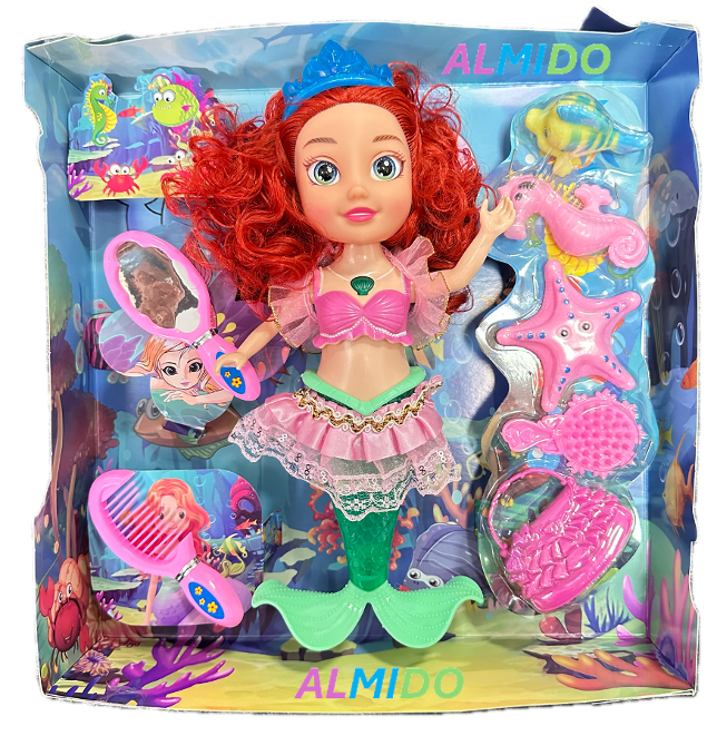 Papusa ALMIDO Ariel, Micuta Sirena,cu sunete si lumini, 29 cm, multicolor [2]