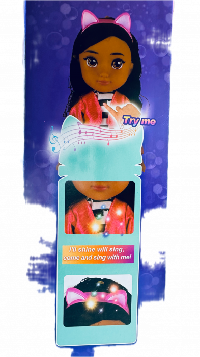 Papusa Gabi DOLL LUCKY, Coronita cu led, canta si lumineaza, cu baterii, 34 cm [4]