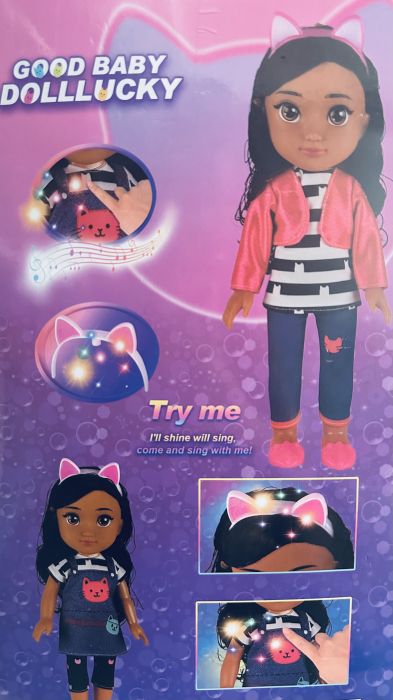 Papusa Gabi DOLL LUCKY, Coronita cu led, canta si lumineaza, cu baterii, 34 cm [3]