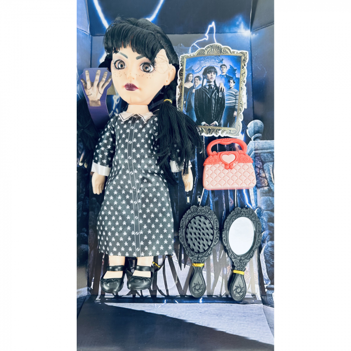 Papusa Wednesday, The ADDAMS Family, maini si picioare flexibile, 34 cm [4]
