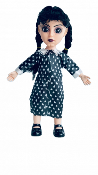 Papusa Wednesday, The ADDAMS Family, maini si picioare flexibile, canta, 26 cm [2]