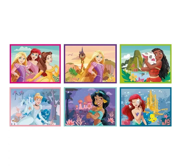Puzzle tip cuburi Almido Princess, 12 piese, 16x12cm [2]