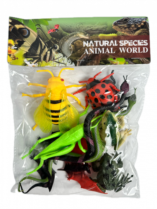 Set 10 figurine, diferite insecte, Natural Species, multicolor [4]