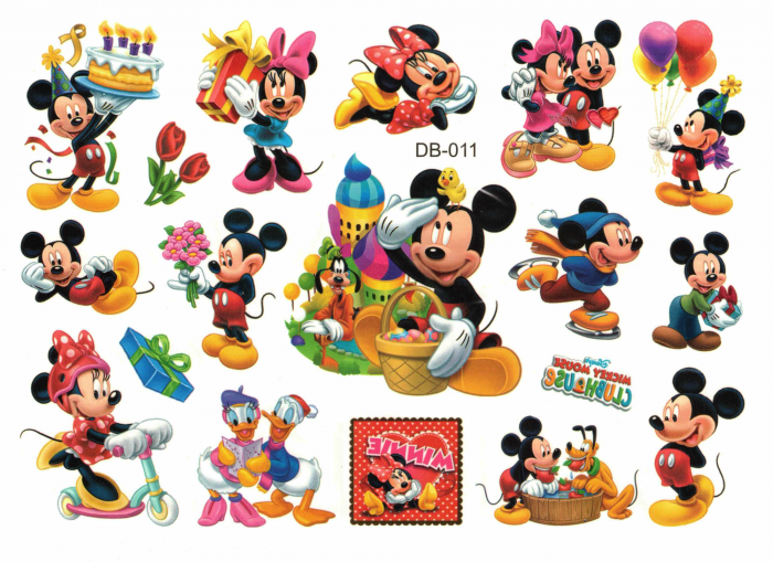 Set 18 tatuaje temporare copii, Mickey Mouse, Multicolor [1]