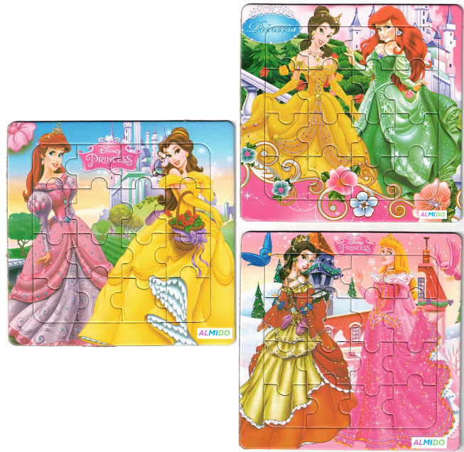 Set 3 Puzzle 16 piese, Printese, Almido, Multicolor [1]