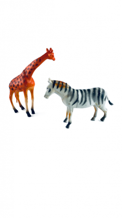Set 6 Animale Savana si Padure, Leu, Hipopotam, Girafa, Zebra, Urs, Cerb, 12cm [6]