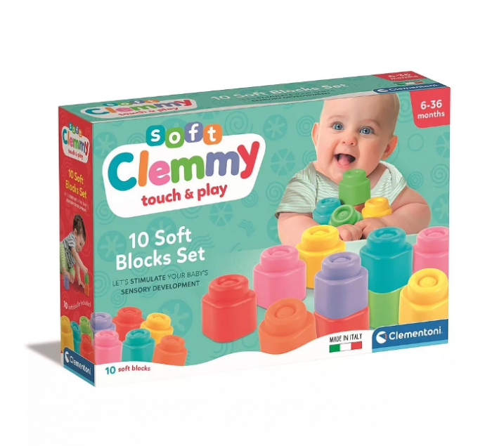Set cuburi Soft Clemmy - Touch & Play, 10 piese, Multicolor [1]