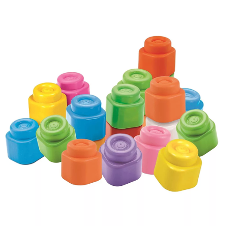 Set cuburi Soft Clemmy - Touch & play,Almido, gentuta cu 40 piese , multicolor [2]