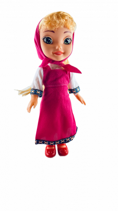 Set de joaca Papusa Masha si Ursul/Masha and the Bear, cu perie de par, cu muzica, 25 cm, Multicolor [1]