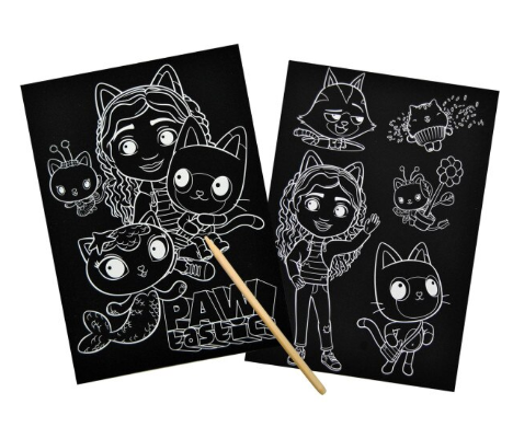 Set de razuit, Gabby's Dollhouse, 2 planse, 20x28 cm, Multicolor [3]