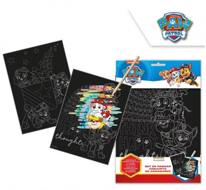 Set de razuit, Paw Patrol, 2 planse, 20x28 cm, Multicolor [2]