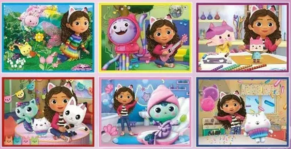 Set joc 12 cuburi, GABBY'S DOLLHOUSE, Clementoni, 16 cm x 12 cm, Multicolor [3]