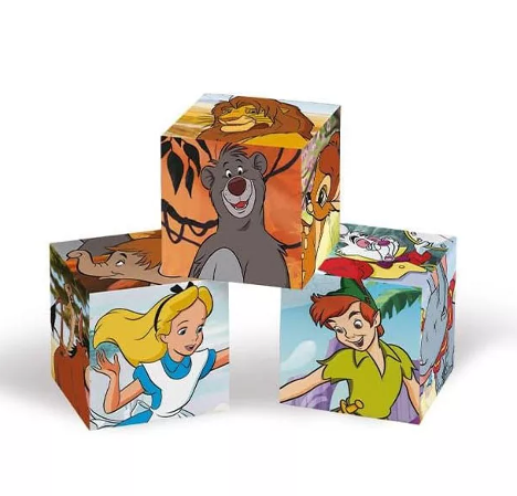 Set joc 6 cuburi, Poveste Disney Classics, Clementoni, 12 cm x 8 cm, Multicolor [2]