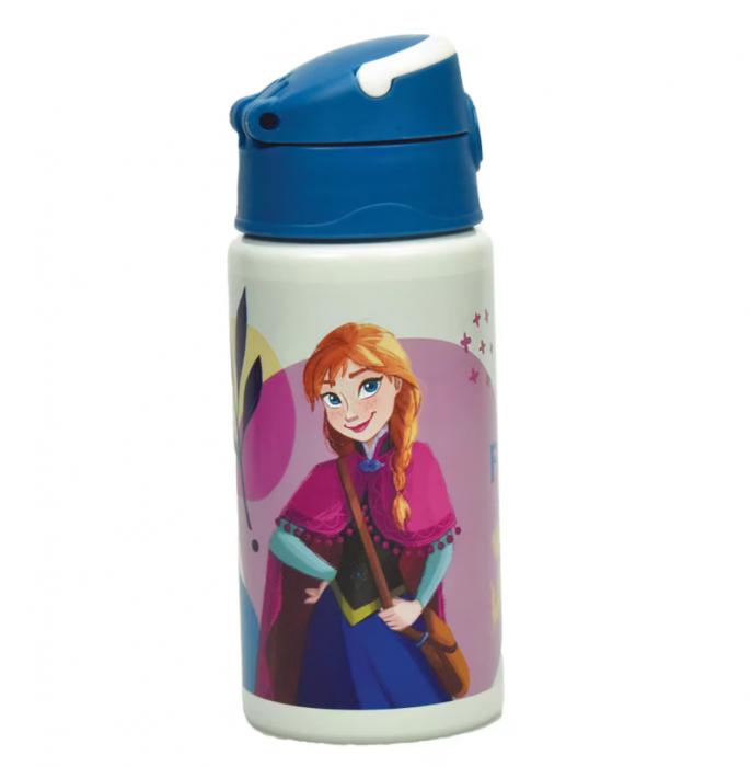 Sticla apa aluminiu cu pai Frozen Together 500 ml, SunCity [1]