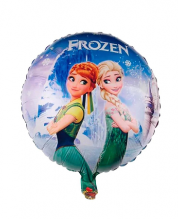 Decoratiuni petreceri - Balon folie Elsa si Ana, rotund, Almido, Multicolor 45 cm