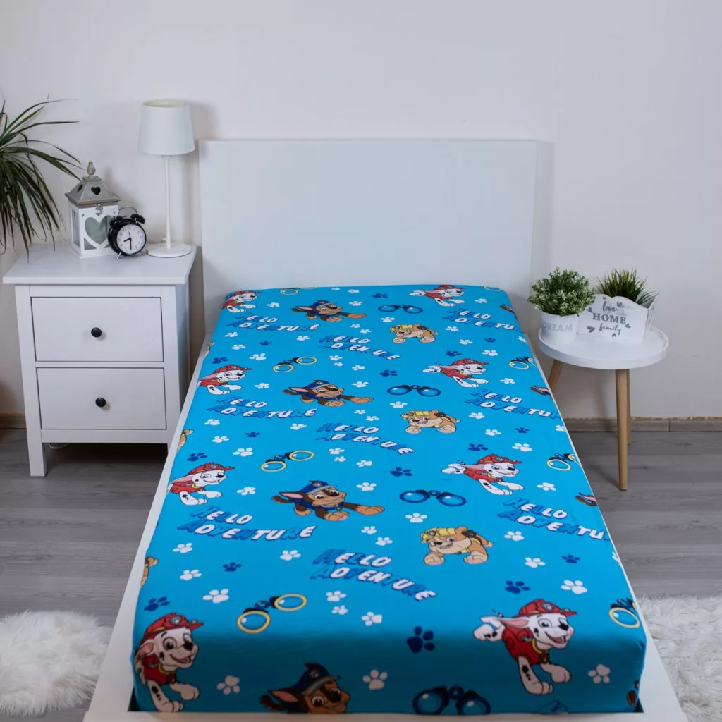 Cearsaf cu elastic, Almido, Patrula Catelusilor Hello Adventure 90x200 cm [2]