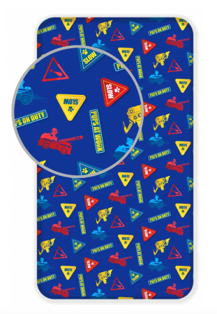 Mobilier camera copilului - Cearsaf cu elastic, Almido, Patrula Catelusilor Signpost 90x200 cm