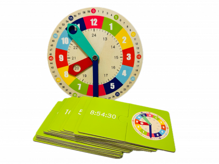 Ceas educational din lemn tip Montessori, Almido, Multicolor [2]