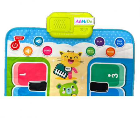 Covoras muzical interactiv copii, Almido, pian, 28 melodii si sunete, 110x50cm, multicolor [1]