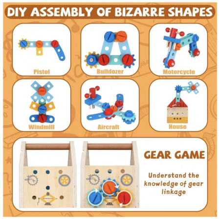 casuta montessori lemn 25 accesorii motricitate fina [7]