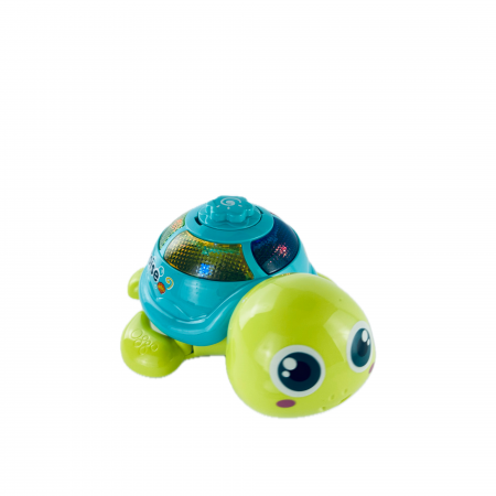 Jucarie Interactiva, Broasca Testoasa cu sunete si lumini, se plimba, face oua, 3 oua, Verde cu albastru, 22cm [6]