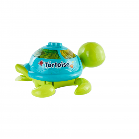 Jucarie Interactiva, Broasca Testoasa cu sunete si lumini, se plimba, face oua, 3 oua, Verde cu albastru, 22cm [1]