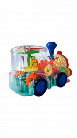 Masinute - Jucarie Interactiva, Locomotiva tren, ALMIDO, cu sunete si lumini, Multicolor, 20cm