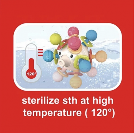 Jucarie senzoriala si dentitie pentru bebelusi, Almido,  Peste Balon [2]