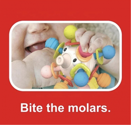 Jucarie senzoriala si dentitie pentru bebelusi, Almido,  Peste Balon [5]