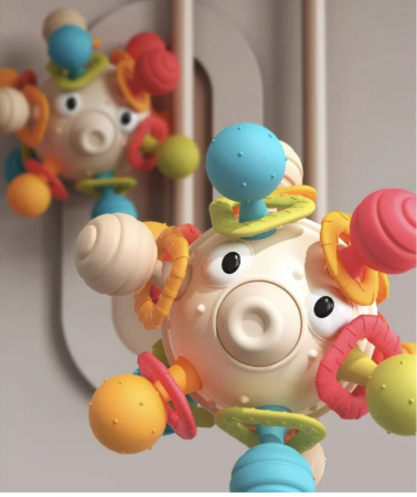 Jucarie senzoriala si dentitie pentru bebelusi, Almido,  Peste Balon [1]