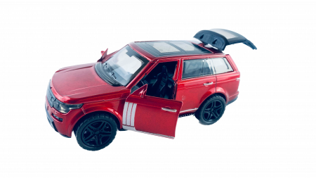 Masinute - Masina metalica, Lumini si sunete, Usi si Portbagaj mobile, 11 cm, Land Rover, Visiniu