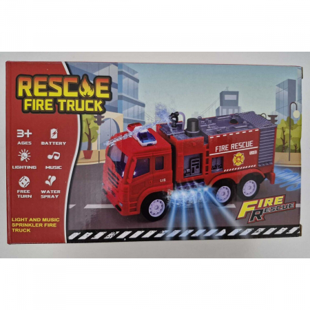 Masinute - Masina pompieri cu pulverizator de apa, muzicala si cu lumini, 8.6x23.7x11.8 cm
