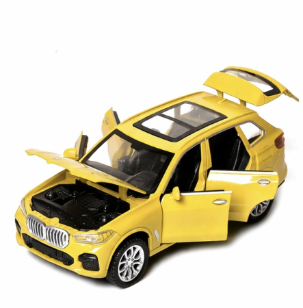 Masinute - masinuta bmw x5 metalica copii galben