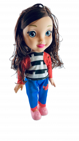 Papusi si accesorii - Papusa Gabi DOLL LUCKY, Almido, canta, cu baterii, 32 cm