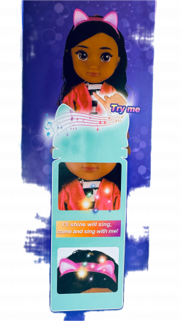 Papusa Gabi DOLL LUCKY, Coronita cu led, canta si lumineaza, cu baterii, 34 cm [3]