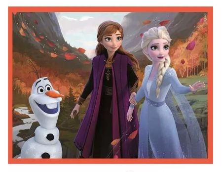 Puzzle tip cuburi Almido Frozen, 12 piese, 16x12cm [2]