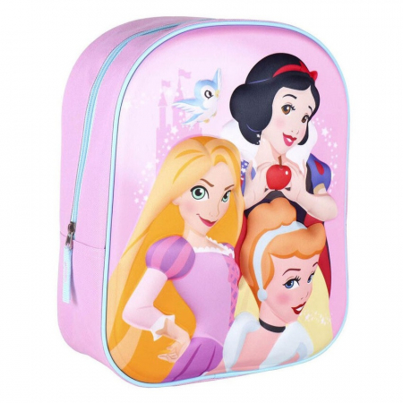 Ghiozdane gradinita - Rucsac 3D, Javoli, Poliester, Printesele Disney, 31 x 25 x 10 cm, Multicolor